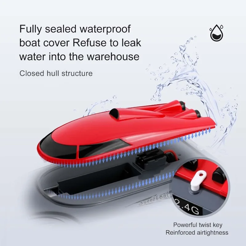 RC Boat 2.4GHZ Remote Control Boat for Pools and Lakes 15 Mph High-speed Yacht RC Race Boat Water Toy For Kids Adults