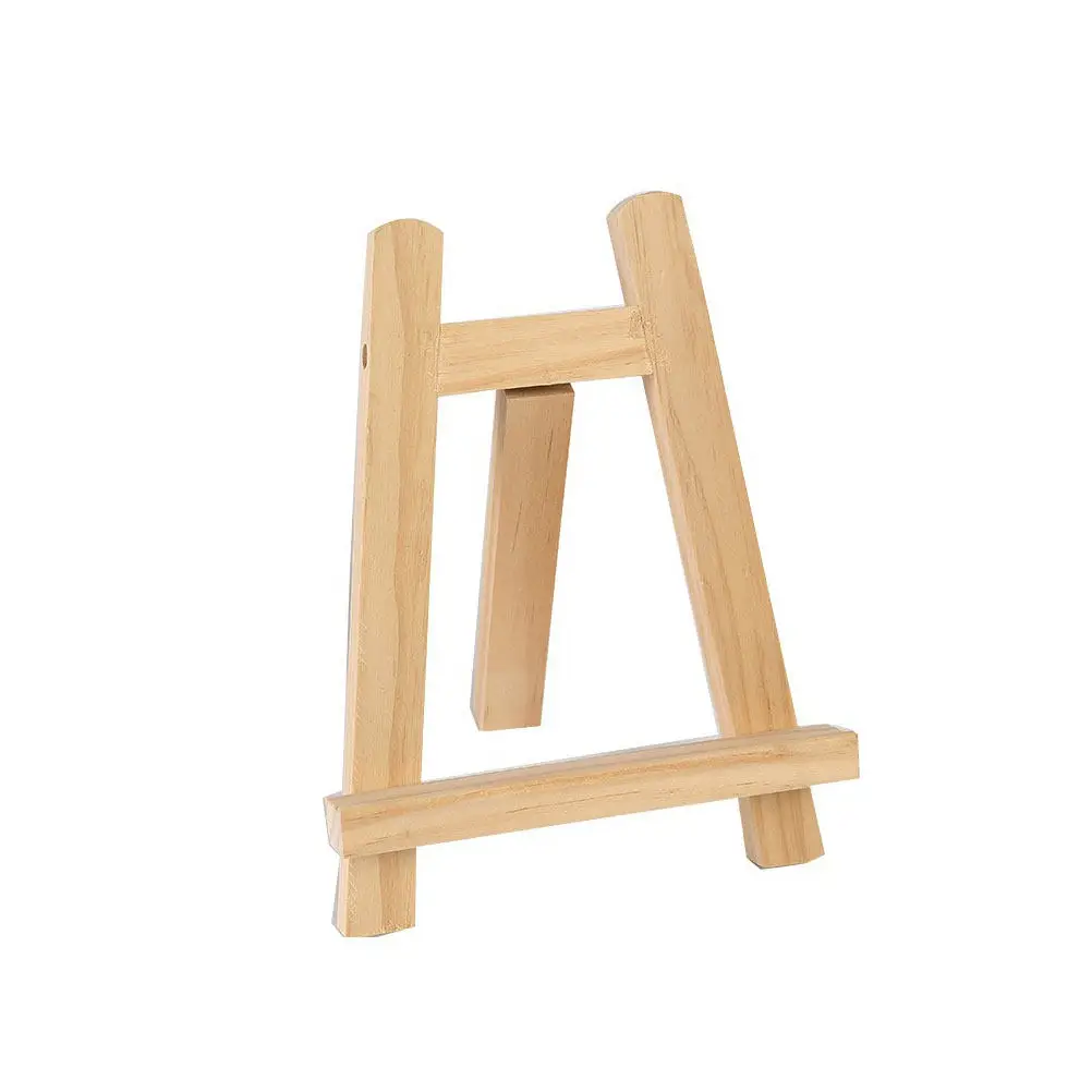 4Pcs Wooden Easels Mini Wooden Stands Triangle Support Photo Frame Brackets Painting Display Holders for Art Students