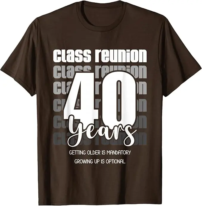 Klassentreffen 40 Jahre 40. Jubiläum Klassenkameraden Freunde T-Shirt Y2k Lustig Highschool College Treffen Party Geschenke T-Shirt Kleidung – Detail 7