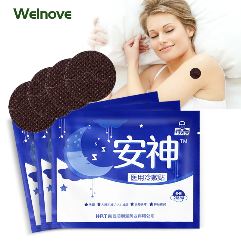 2/6/10pcs Insomnia Treatment Patch Help Sleeping Plaster Relieve Anxiety Headache Neurasthenia Soothing Relax Body health Care