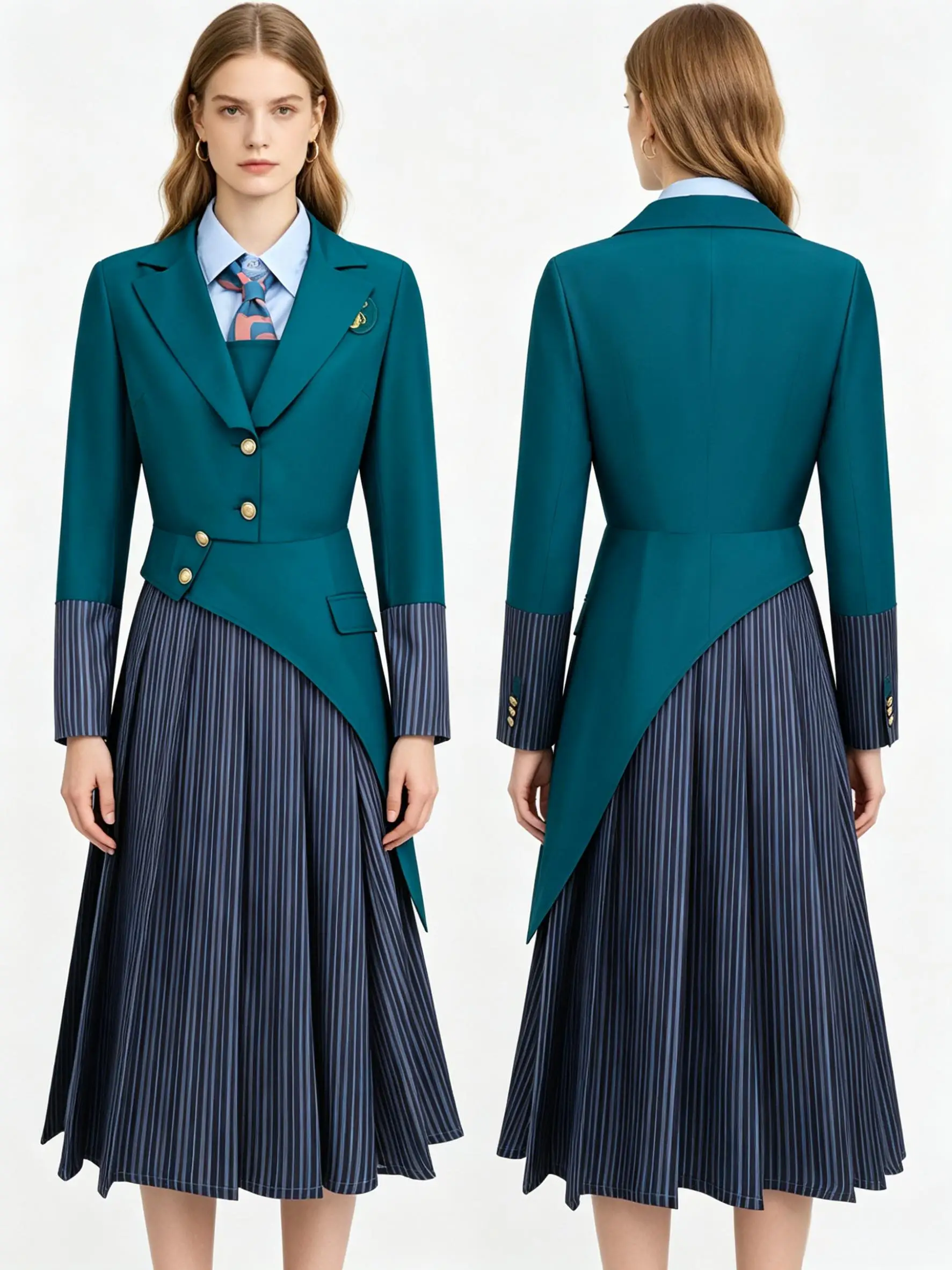 robe-de-jeu-de-role-pour-femme-uniforme-scolaire-sorciere-malefique-magique-glinda-efba-chemise-bleue-manteau-vert