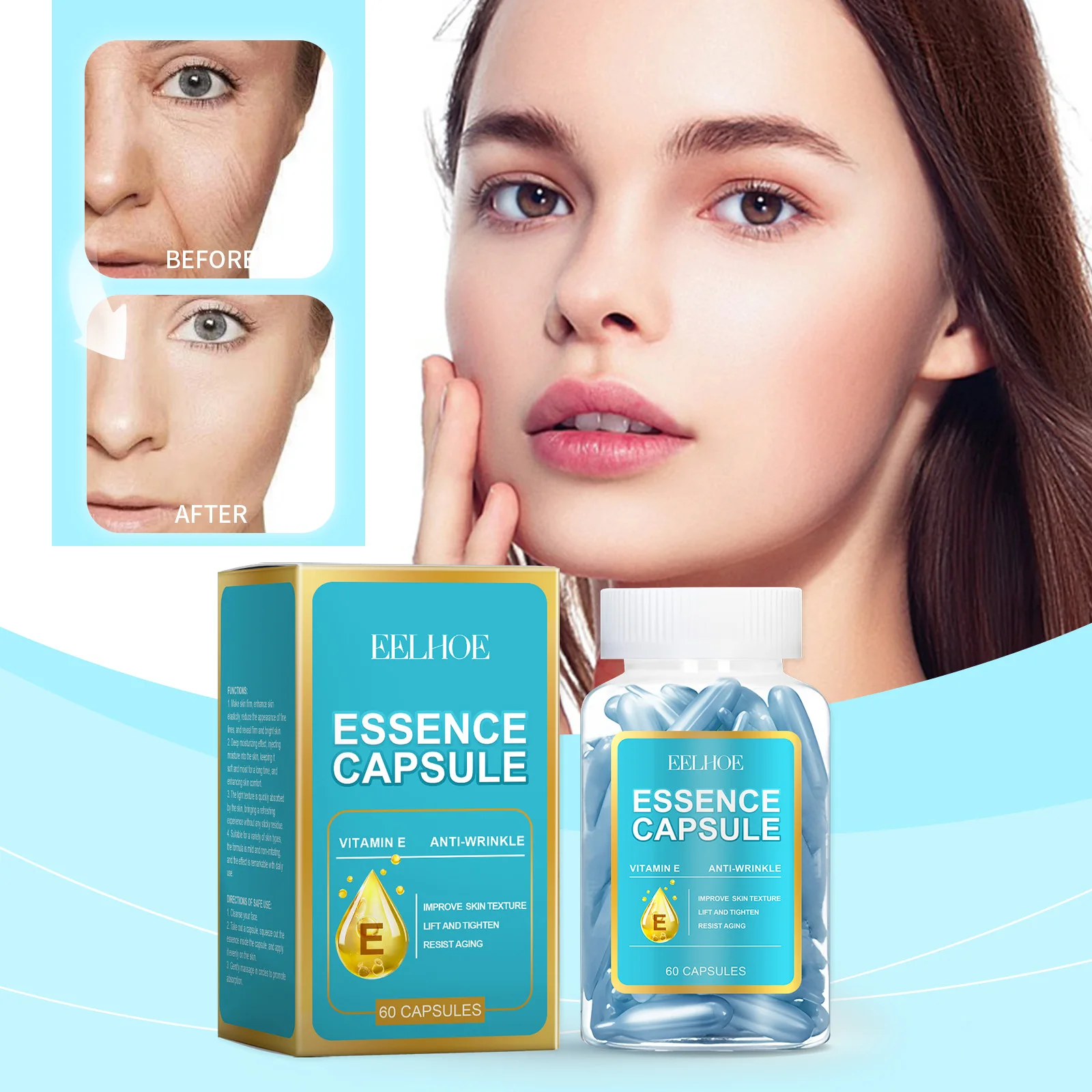 

EELHOE Facial Essence Глубоко питательный восстанавливающий увлажняющий эластичный лифтинг кожи для уменьшения тонких линий