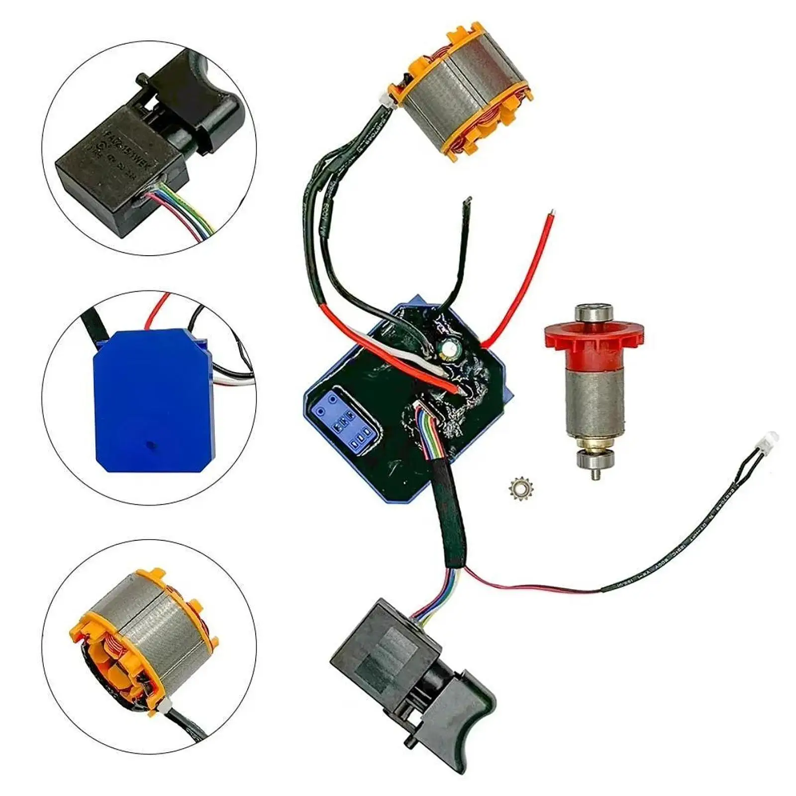 Brushless Motor Assembly Compact 21V Electric Drill Parts for Cordless Drill Accessory Easy to Install Portable