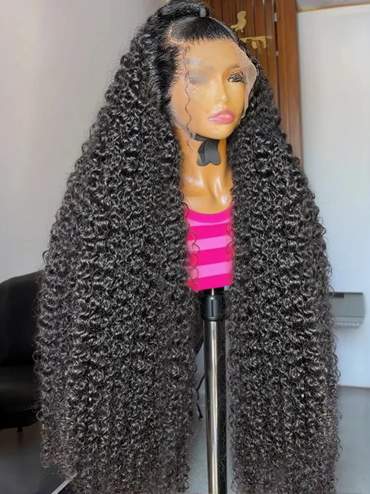 40 46 بوصة موجة عميقة شعر مستعار أمامي شفاف 13x4 13x6 HD الدانتيل الجبهة باروكة من شعر طبيعي 300% غلويليس شعر بشري مجعد شعر مستعار للنساء
