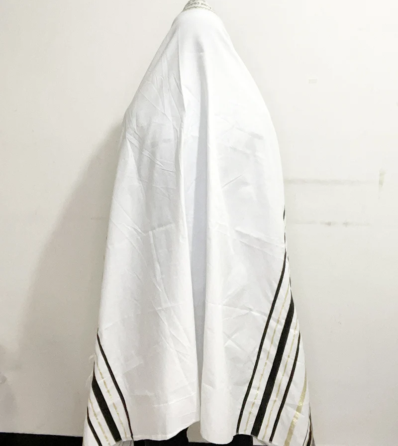 Jewish Tallit Prayer Shawl Men Women Traditional Stripes 130x180cm Large Size  Scarf Gift Shawl Tallit  Jewish Prayer Scarves