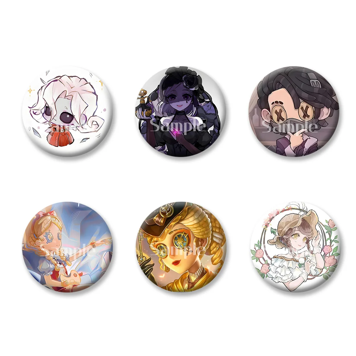 

The Fifth Personality Terror Anime Cartoon Flash Badge Keychains Makeup Mirror Fridge Magnet ACG Goods Game Peripherals Toy Gift