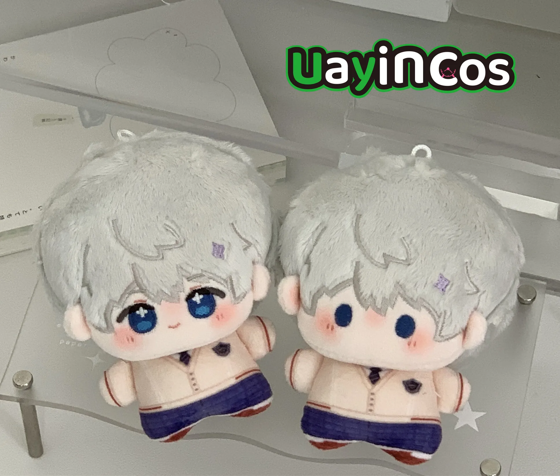 

In Stock 10cm Love and Deepspace Sylus Rafayel Zayne Caleb Xavier Stuffed Plushies Doll Clothes Anime Game Keychain Bag Toy Kids