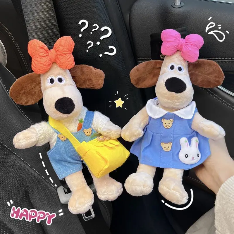 New Car Seat Belt Shoulder Protector Cute Cartoon High-end Korean Japanese Dog Doll Safety Belt Protec Car Interior Ornaments