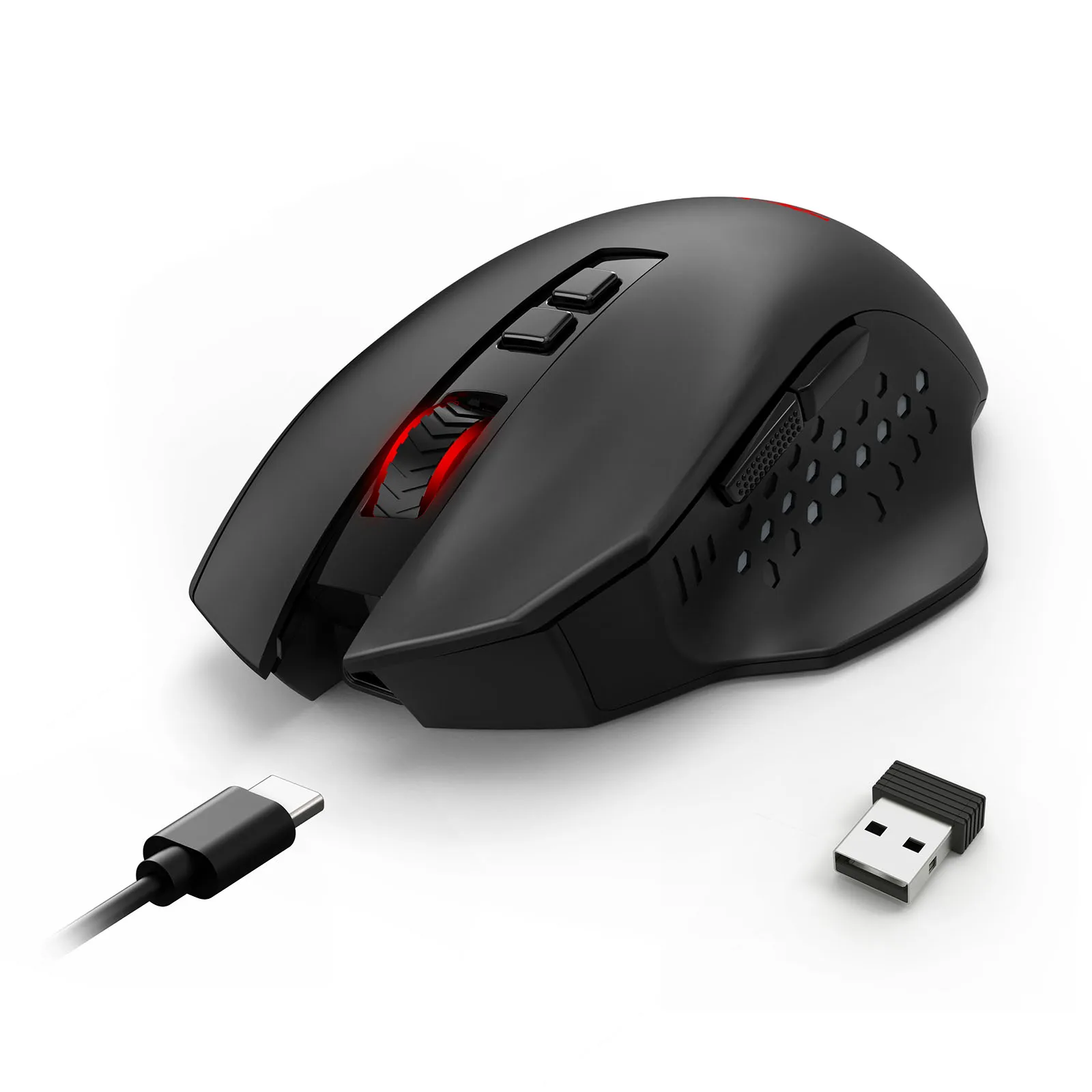 Беспроводная игровая мышь Redragon M656, 3 режима, 4000 DPI, высокоточная оптическая мышь для игр, для левшей, совместима с Windows