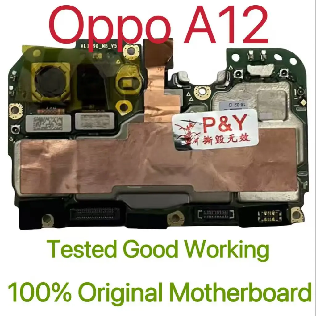 Placa base Original desbloqueada versión Global para Oppo A12, buen trabajo, placa de circuito completamente probada, placa lógica principal para Oppo A12