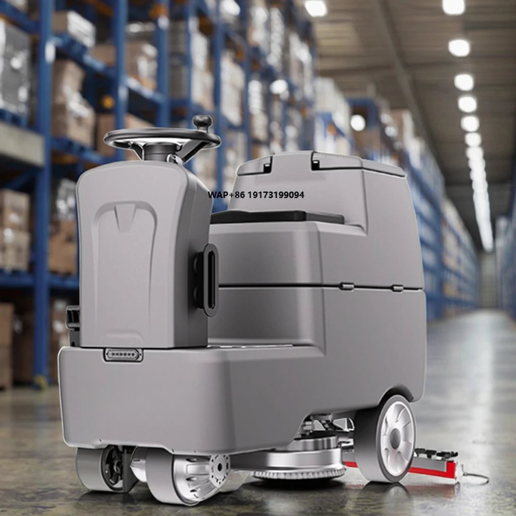 

Ares600 CE Certified Electric Ride-On Dual Brush Floor Scrubber 24V Battery 550mm Cleaning Width for Industrial Use