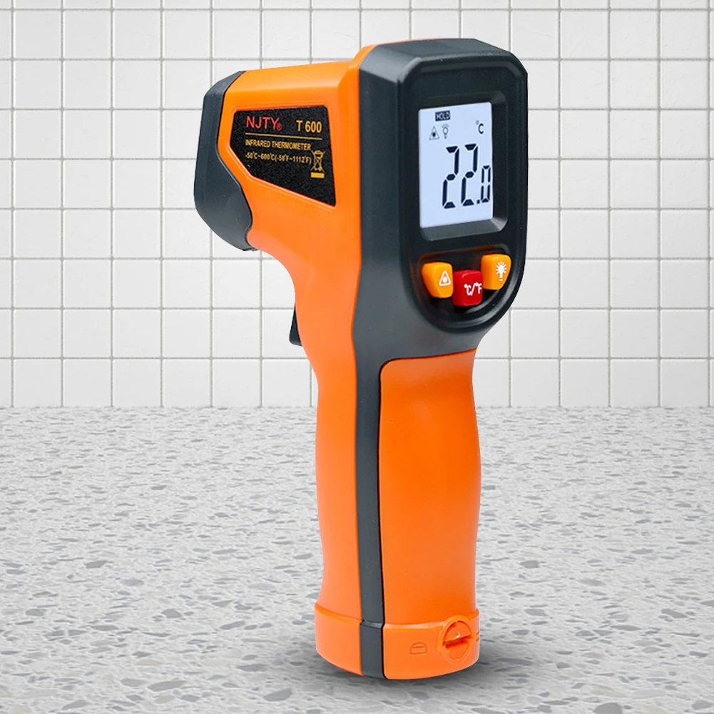 Infrared Thermometer with Backlight Handheld Temperature Gun Up To 600 Degree Centigrade Digital Thermometer for Kitchen Cooking