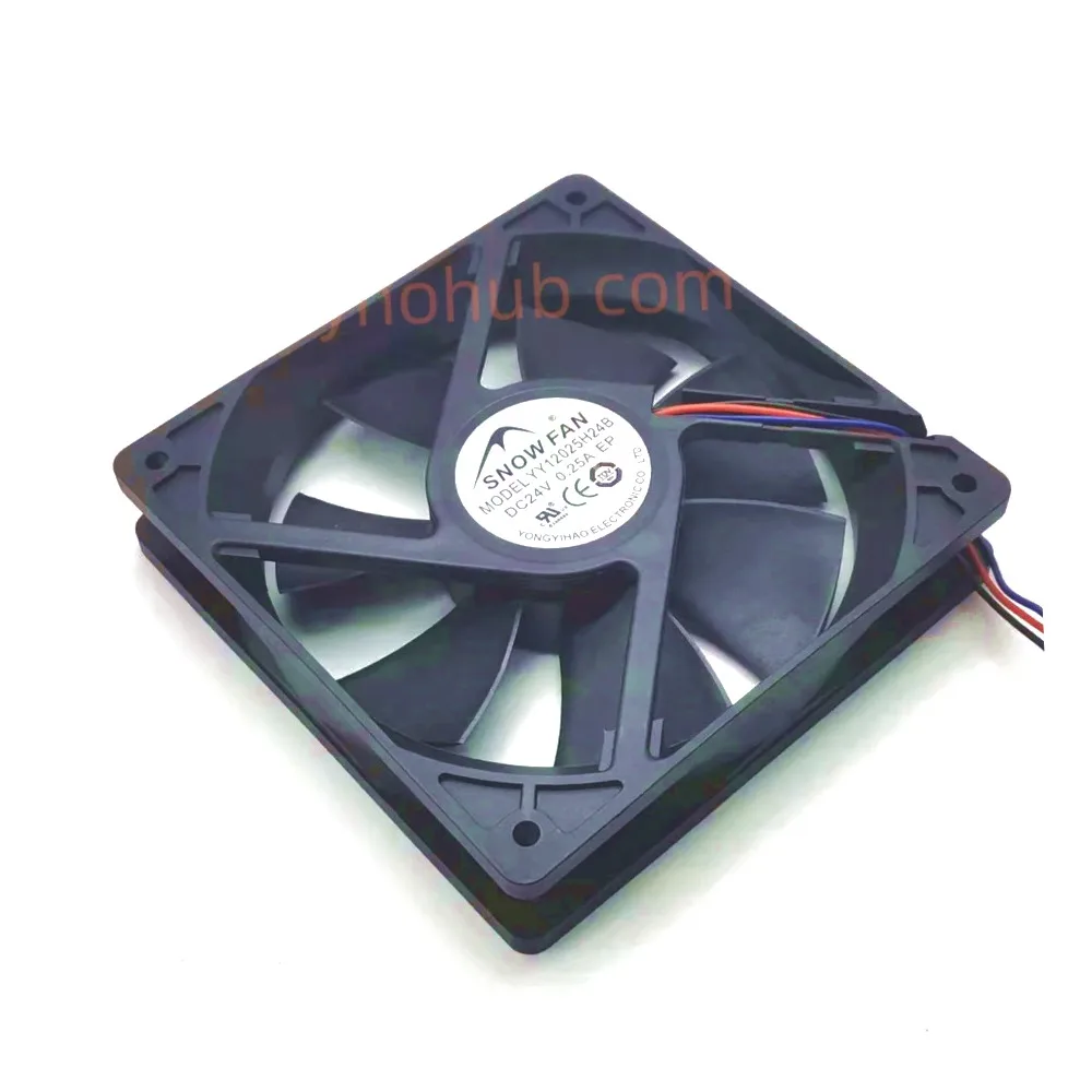 SNOW FAN YY12025H24B Server Cooling Fan DC 24V 0.25A 120x120x25mm 3-wire