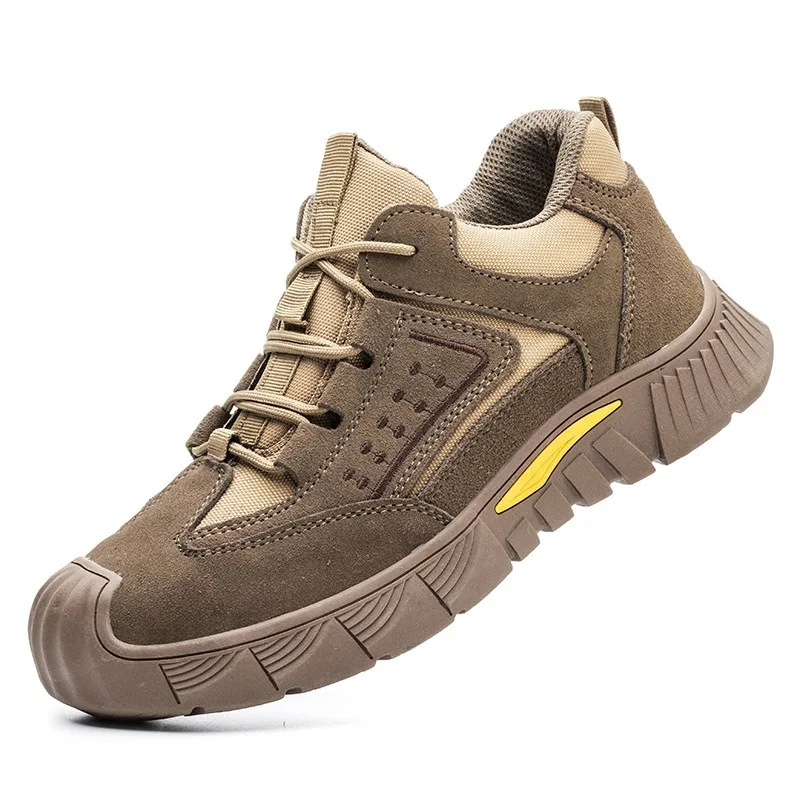 

High Quality Men's Light Weight Safety Shoes Breathable Low-Top Work Shoes Outdoor Fashion Wear-Resistant Labor Protection Shoes