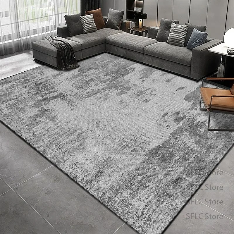 Solid Color Living Room Carpet Simple Rugs for Bedroom Decoration Maison Dirt Resistance Black Floor Mat Large Area Parlor Rug