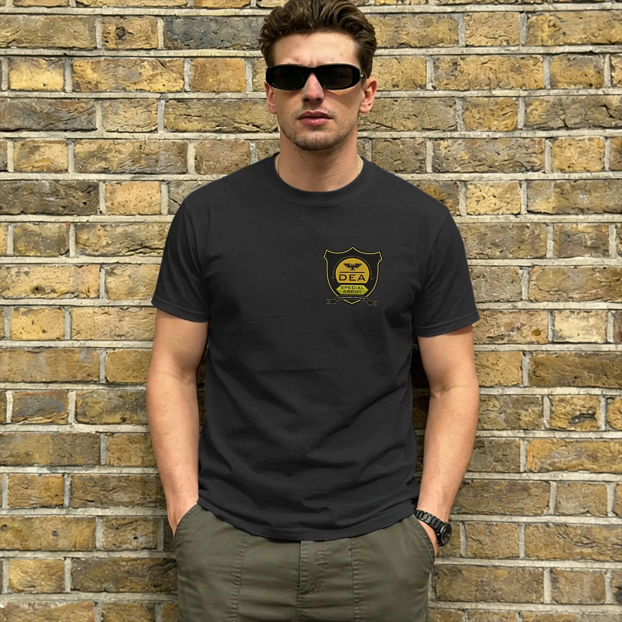 DEA Special Agent T-Shirt Summer  Hip Hop T Shirts Mens Cotton O-Neck Oversized Top Tees Short-Sleeved Awesome Tshirt