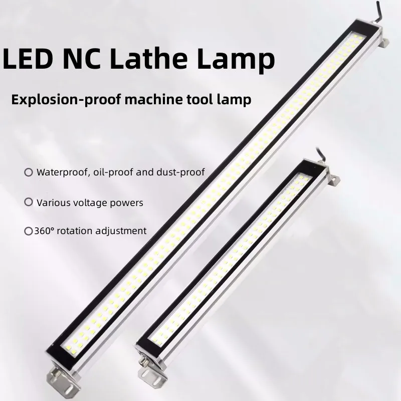 

Светодиодная взрывозащищенная лампа, рабочий свет для станков, 24 В, 36 В, низкое напряжение, 220 В, токарный станок с ЧПУ, длинная полоса, лампа с тремя защитными кронштейнами