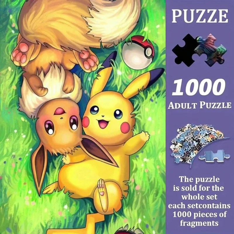 

500/1000 Pieces Jigsaw Pokemon Jigsaw Puzzle Educational Toy for Kids Children 's Games Christmas Gift