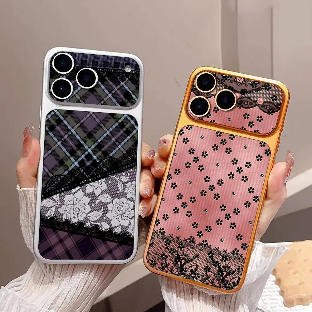 

Lace Pattern Back Protective Decal Skin Wrap Sticker For IPhone 17 Pro 17 Pro Max