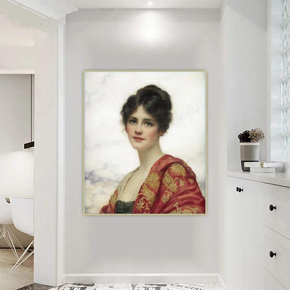 Citon John William Godward《William Clarke Wontner Esme》Canvas Art Oil Painting Artwork Poster Picture Wall Decor Home Decoration