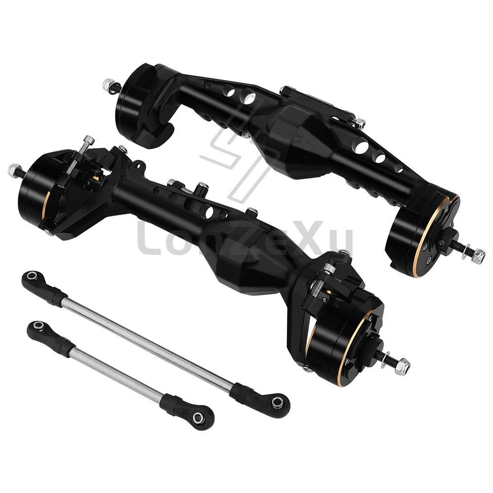 Upgraded Heavy Duty Brass + Metal Front Rear Portal Axles for 1/10 RC Crawler Car Axial SCX10 III AXI03007 Wrangler JL AR45 Part