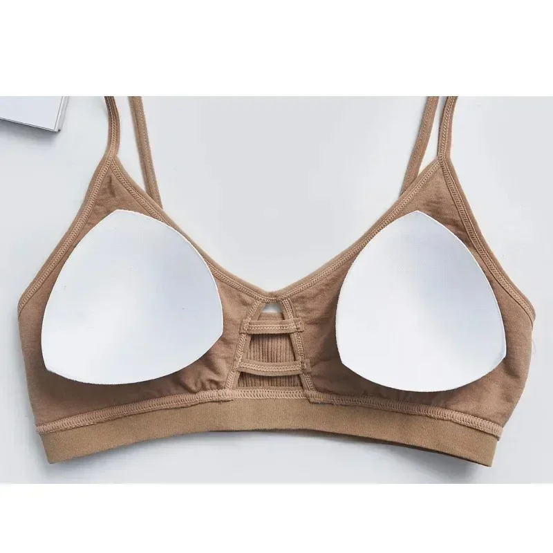 Dünner Träger-BH, sexy Dessous, nahtlos, aushöhlen, weiche BHs für Frauen, kabelloser Push-Up-Slim-Fit-Bralette, bequeme Unterwäsche