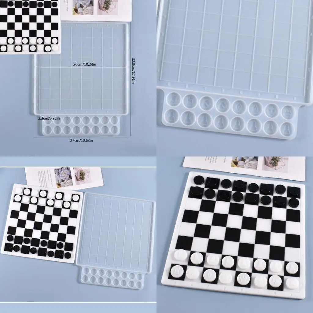 

Crystal Epoxy Resin Mold Board Game International Chess Casting Silicone Mould