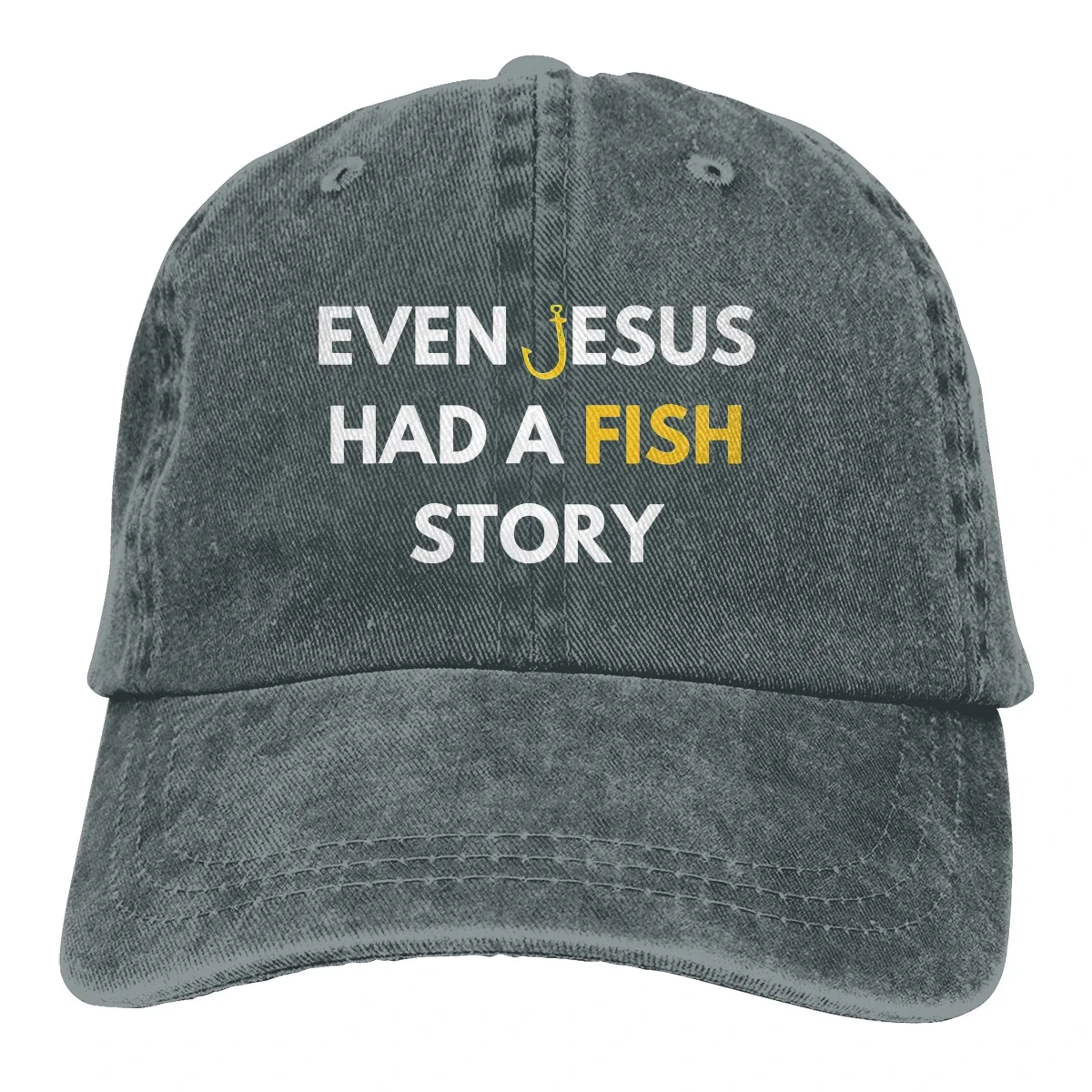 Pure Color Dad Hats Even Jesus Had A Fish Story Women's Hat Sun Visor Baseball Caps Carp Fishing Fisher Peaked Cap