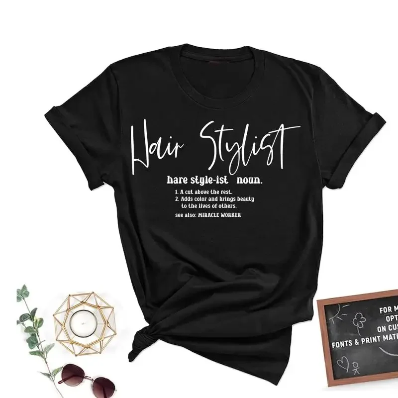Hair Stylist Definition Shirt Hairstylist Dresser Funny Womens Mens Size S 5xl