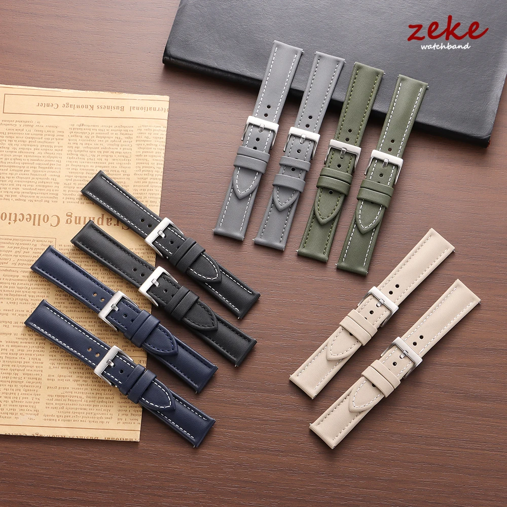 Premium Sailcloth Watch Band for Blancpain Straps 18mm 19mm 21mm 20mm 22mm Waterproof Canvas Nylon Quick Release Bracelet Belt image 2