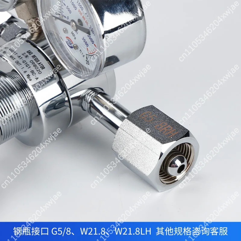 Brass Gas Pressure Regulator Single Stage with Gauge for Welding Industrial Gas Cylinder