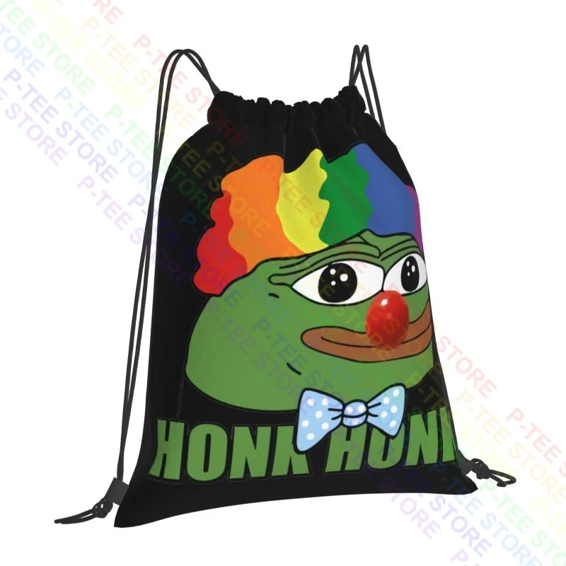 Clown Pepe Honk Honk Honkler Meme Drawstring Bags Gym Bag Cute New Style Personalised Large Capacity