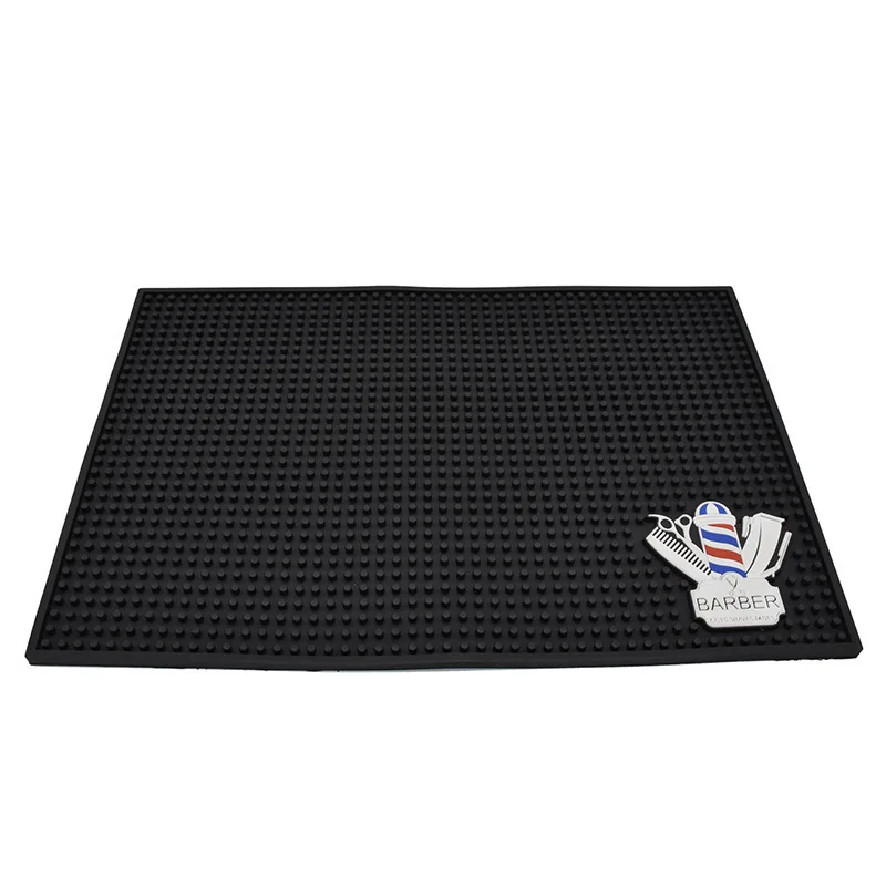 

Barber Station Mat for Hair Styling Tools Flexible Rubber Mat Professional Salon and Barbershop Work Station Pads