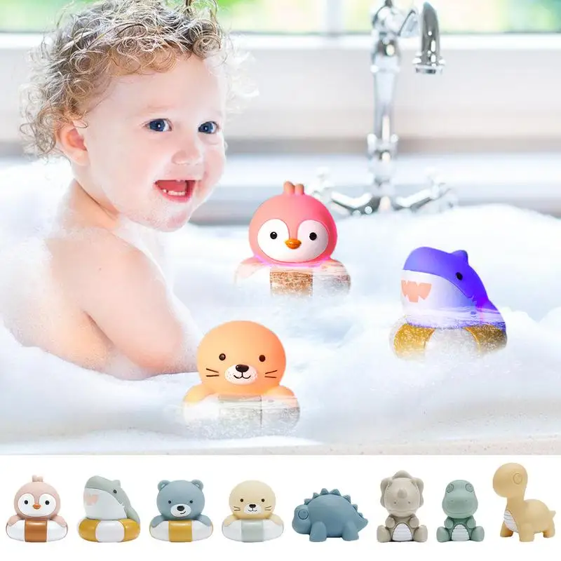 

Light Up Floating Toys 4pcs Toddler Shower Floating Toys Lighted Color Changing Touch Sensing Water Toys For Bath Time For