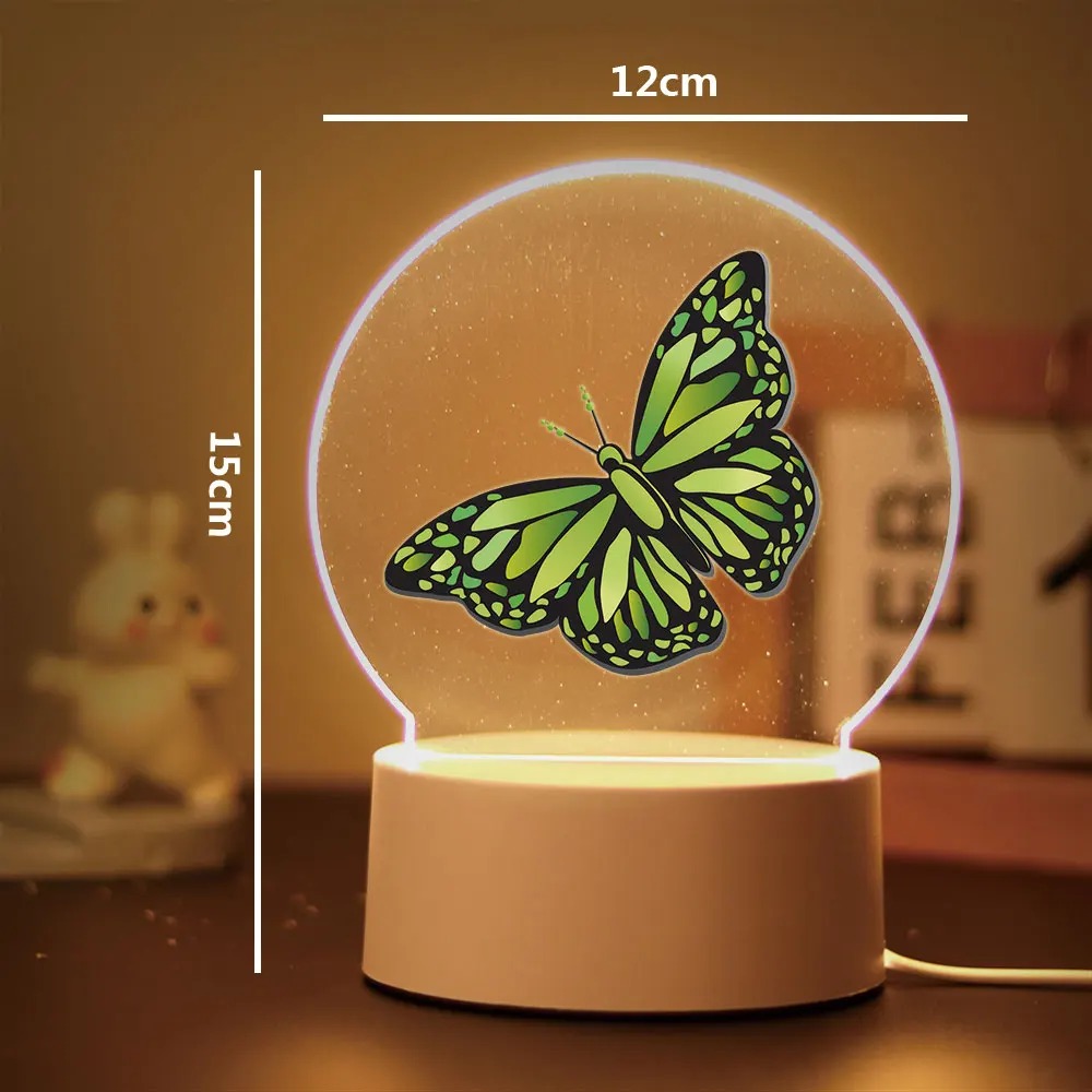 Flying butterflies Color Changeable Table Lamp For Bedroom Decor Light Boys Girls Birthday Gift