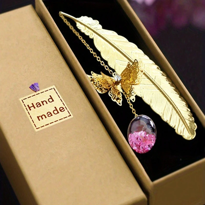 صندوق هدايا كلاسيكي من المعدن الصيني المرجعي Avec Plumes Et Papillons Mode Papeterie Souvenir Pour Enseignants Et Amis Camarade #6