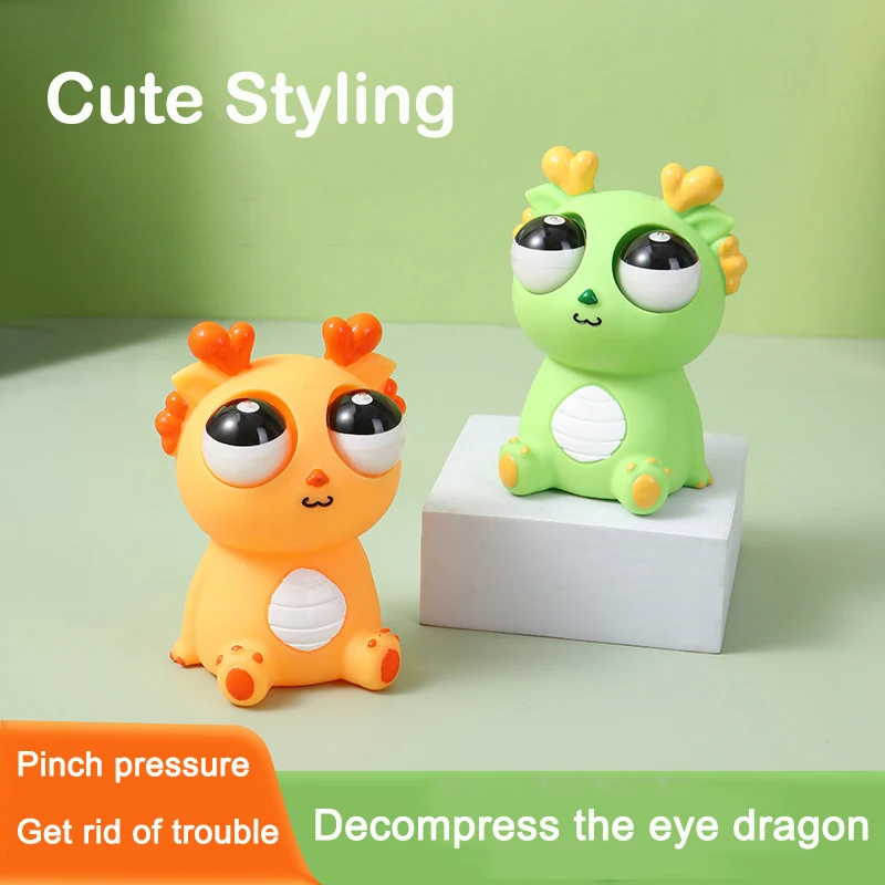 Creative Pop Up Sensory Toy Explosive Eye Dragon Dinosaur Decompression Toy Squeezing Joy Squeezing Staring Eye Funny toy