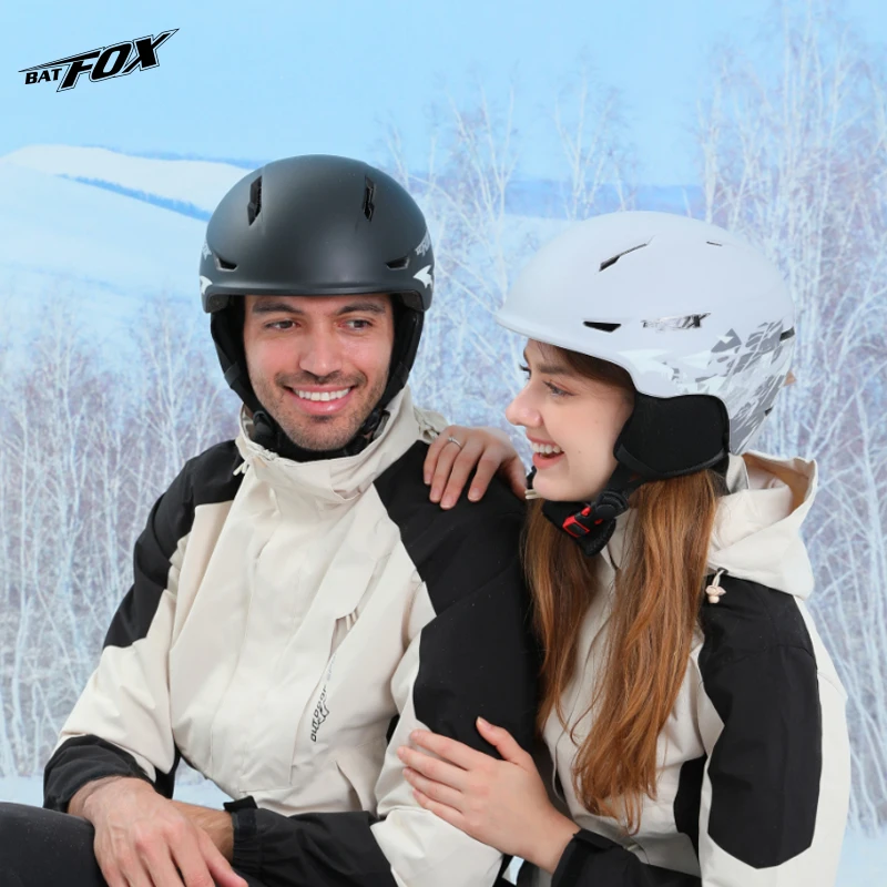 

BATFOX Ski Helmet New Unisex Skiing Snowboard Sports Skateboard Skating Winter Cycling Safety Professional With goggles Helmets