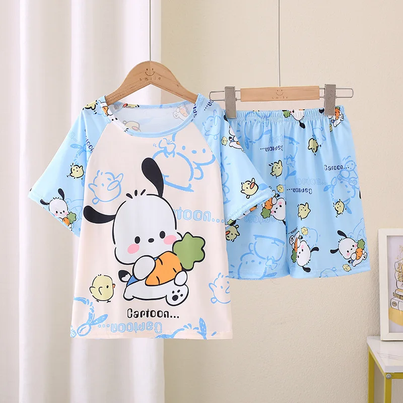أطقم بيجامات للبنات بيجامات ديزني للأطفال الصغار بيجامات صيفية قصيرة ستيتش إنفانت كورومي سانريو ملابس منزلية للأولاد #3