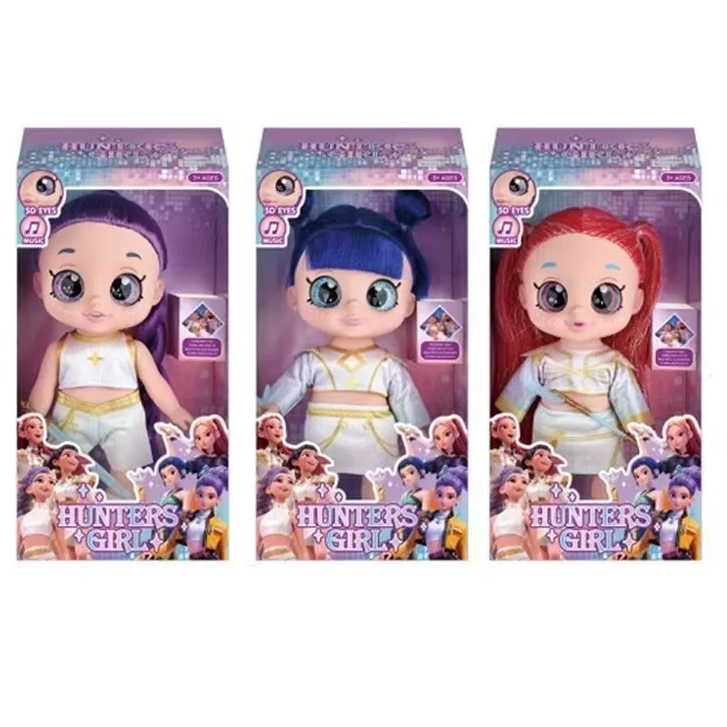 Hunters Girl K-Pop Demon Hunter Doll 13 Inch 5D Eyes Music Light PVC Vinyl Action Figure Toy with Theme Song for Girls Gift view 6