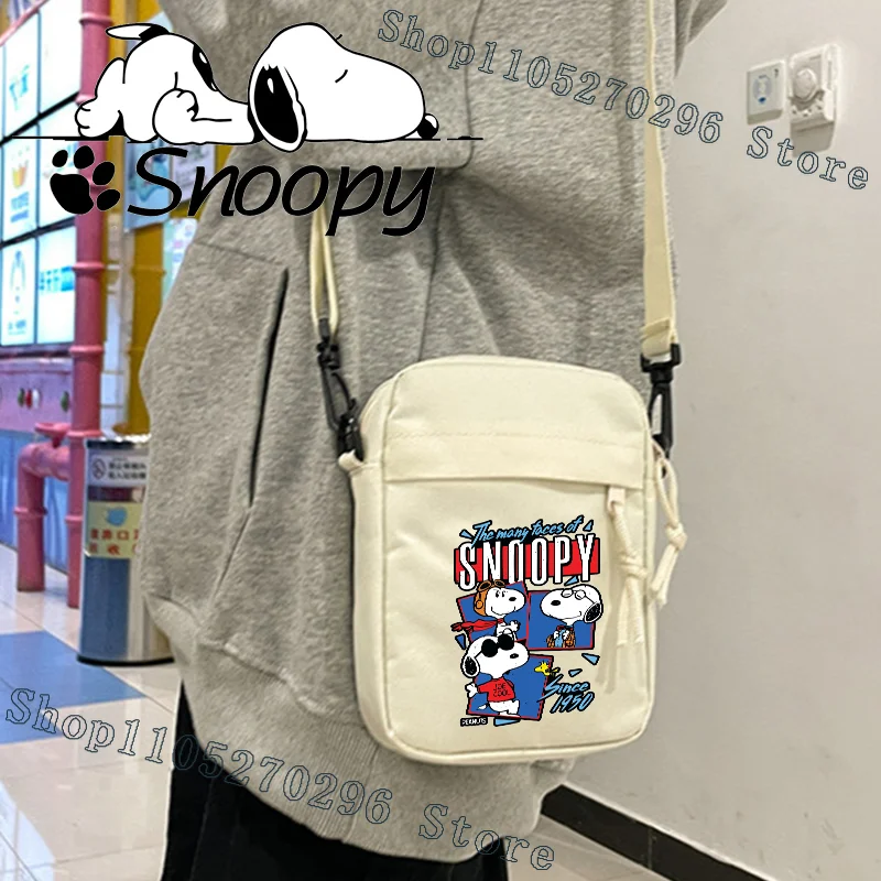 Cartoon Snoopy Crossbody Bags Anime Character Pattern Portable Lightweight Storage All-match Casual Style New Outdoor Fashion