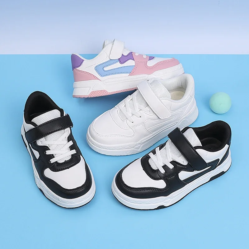 Soft Leather Children Shoes Girls Sneaker 2024 New Origin Kids Casual Skate Sneaker 4 To 12 Years Sports Tennis Shoes for Girls