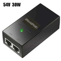 30W 60W 90W Gigabit PoE++ Injector Adapter Midspan IEEE 802.3bt/at /af, 10/100/1000Mbps RJ45, 48V-55V PoE Ethernet Power Supply