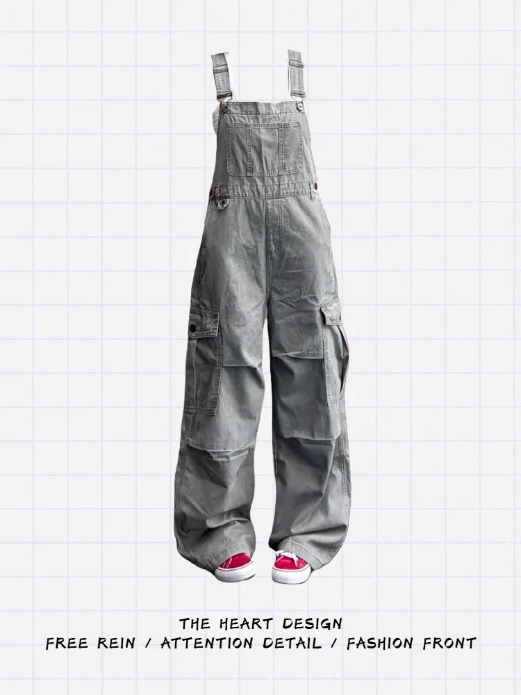 

American Sle Loose Fit Distred Denim Pants Women's High Waist Wide Leg Jeans with Multiple kets Vintage Look