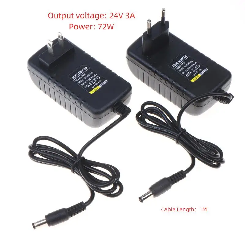 AC 110-240V To DC 24V 1A 2A 3A Universal Power Adapter Supply Charger Converter Switch EU US UK Plug Transformer LED Driver