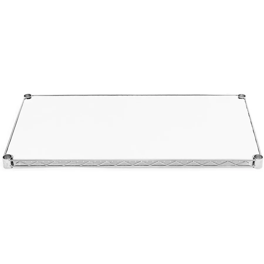 24" di lunghezza x 72" di rivestimenti per scaffali in filo di poliestere, bianco, 4 pezzi