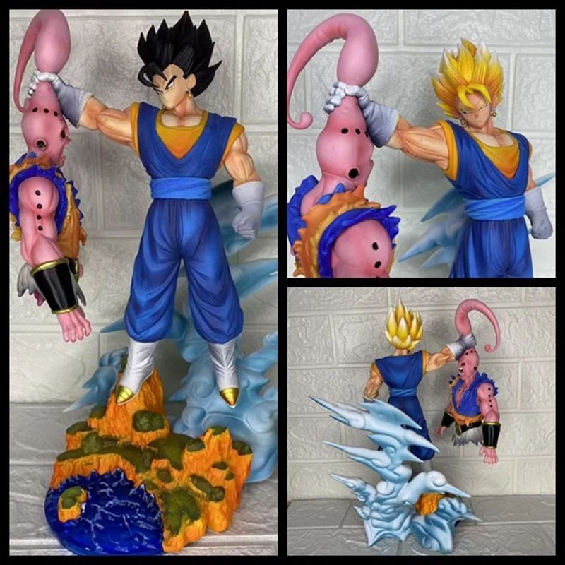 

32cm dragon ball Action Figure Vegetto Vs Majin Buu Double Head Collectible Model Toy Large Size Decorative Gift For Fans