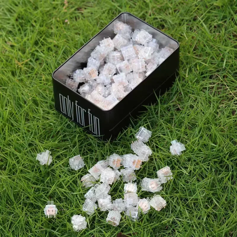 OFF STUDIO Outemu Ice Snow Switch Silent Linear Switches 40g 5 Pins Transparent Mechanical Keyboard Switches Replace TTC Frozen