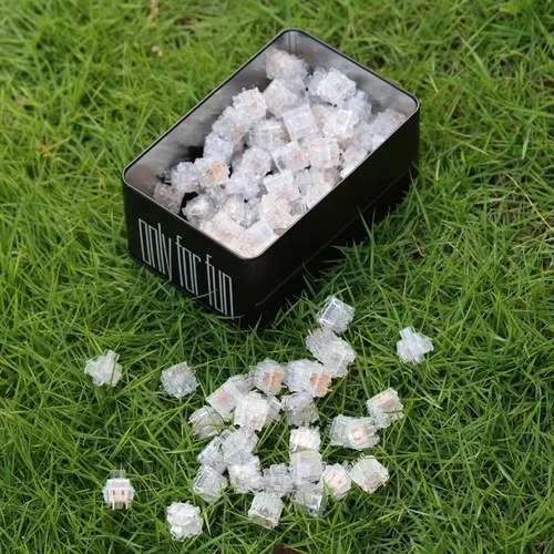 Imagen 2 del producto OFF STUDIO Outemu Ice Snow Switch interruptores lineales silenciosos 40g 5 pines interruptores de teclado mecánico transparente reemplazar TTC Frozen