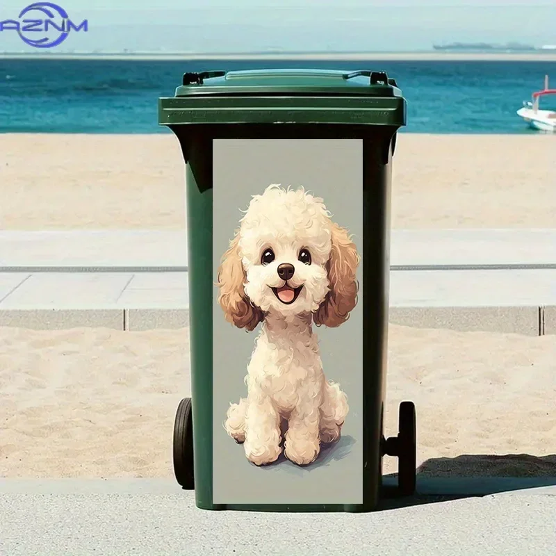 Elegant Indoor Renewal Decal Fashion Trash Can Sticker for Multiple Home Scenarios